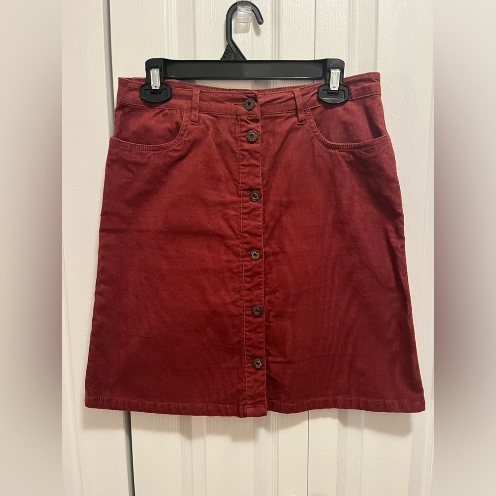 ONLY Corduroy Button Front Skirt
